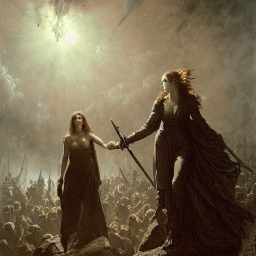 harpee and a succubus  going to war over a lover Emma Watson...