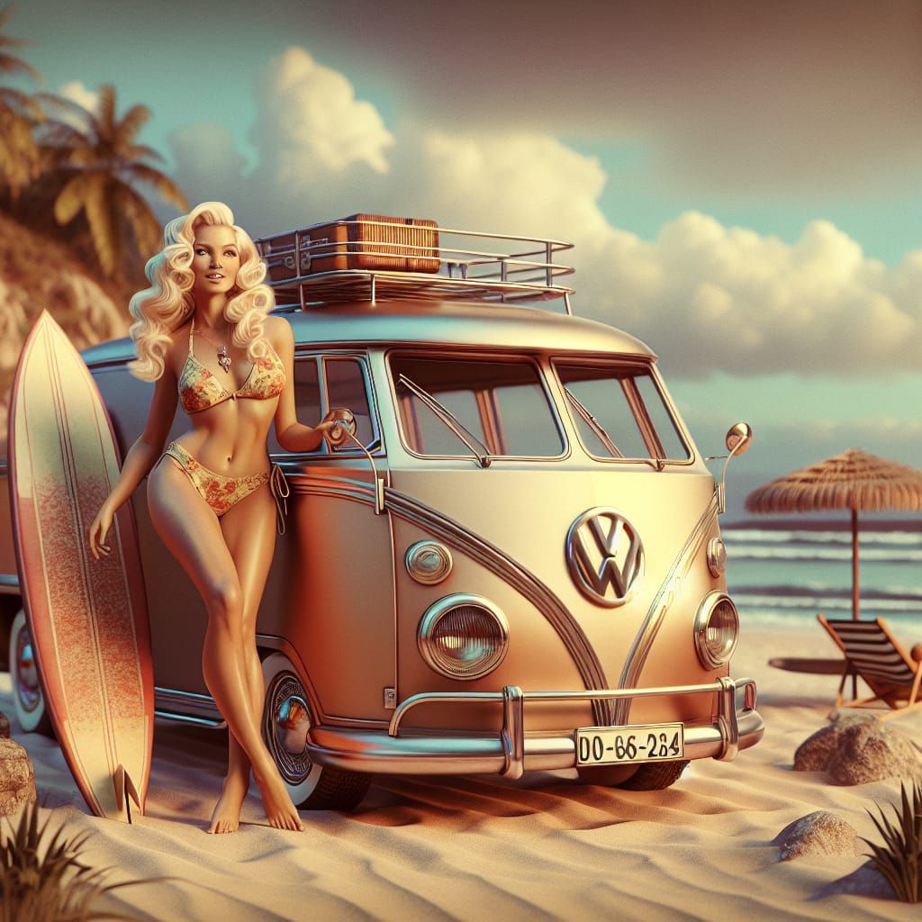 Alberto Vargas inspired beautiful  blonde bikini pinup girl ...