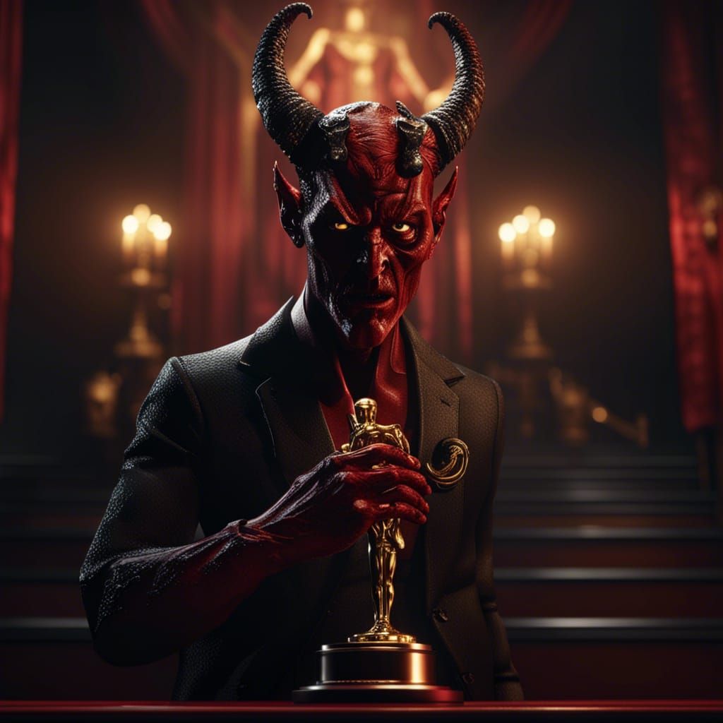 Lucifer Accepts His Oscar AI Generated Artwork NightCafe Creator