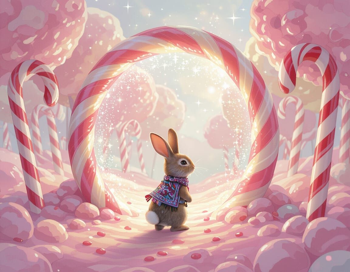 Rabbit in Candy World (HiDream I1 Dev)