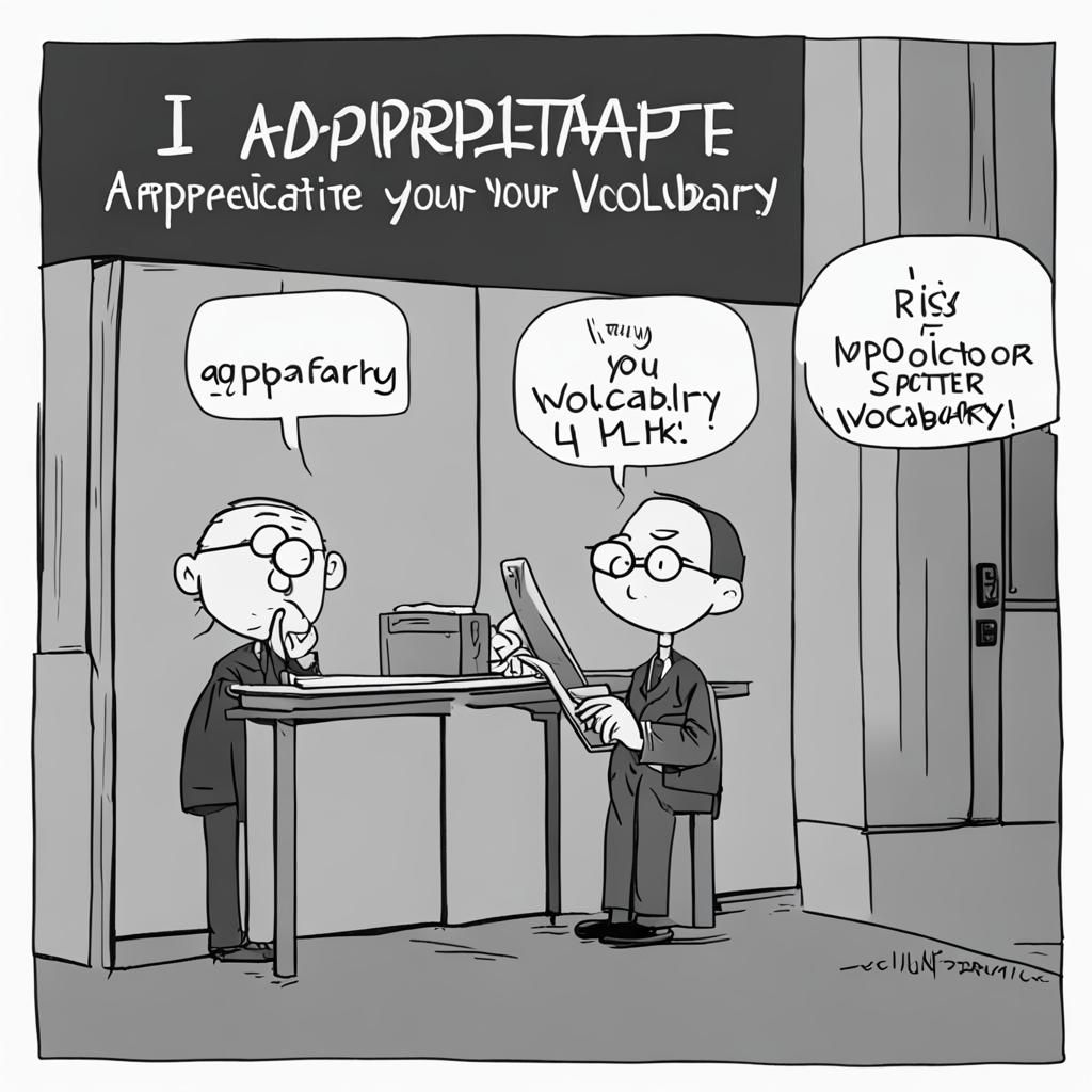 I appreciate your vocabulary