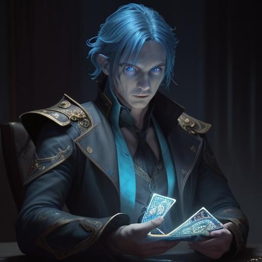 My Changeling character, with a homebrew class I Found, (a Tarocchi) A major focus on cards and things  by @undefined