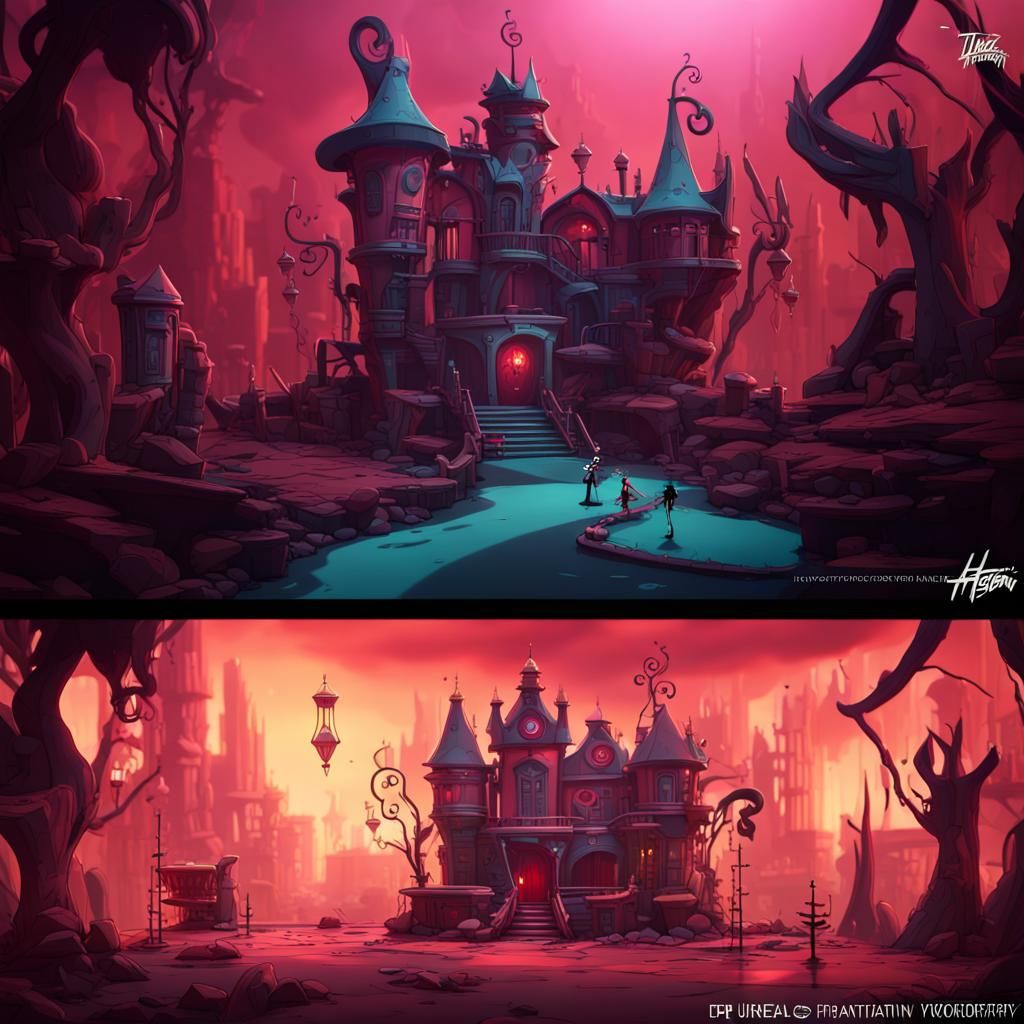 Hazbin hotel alastor and vox - AI Generated Artwork - NightCafe Creator