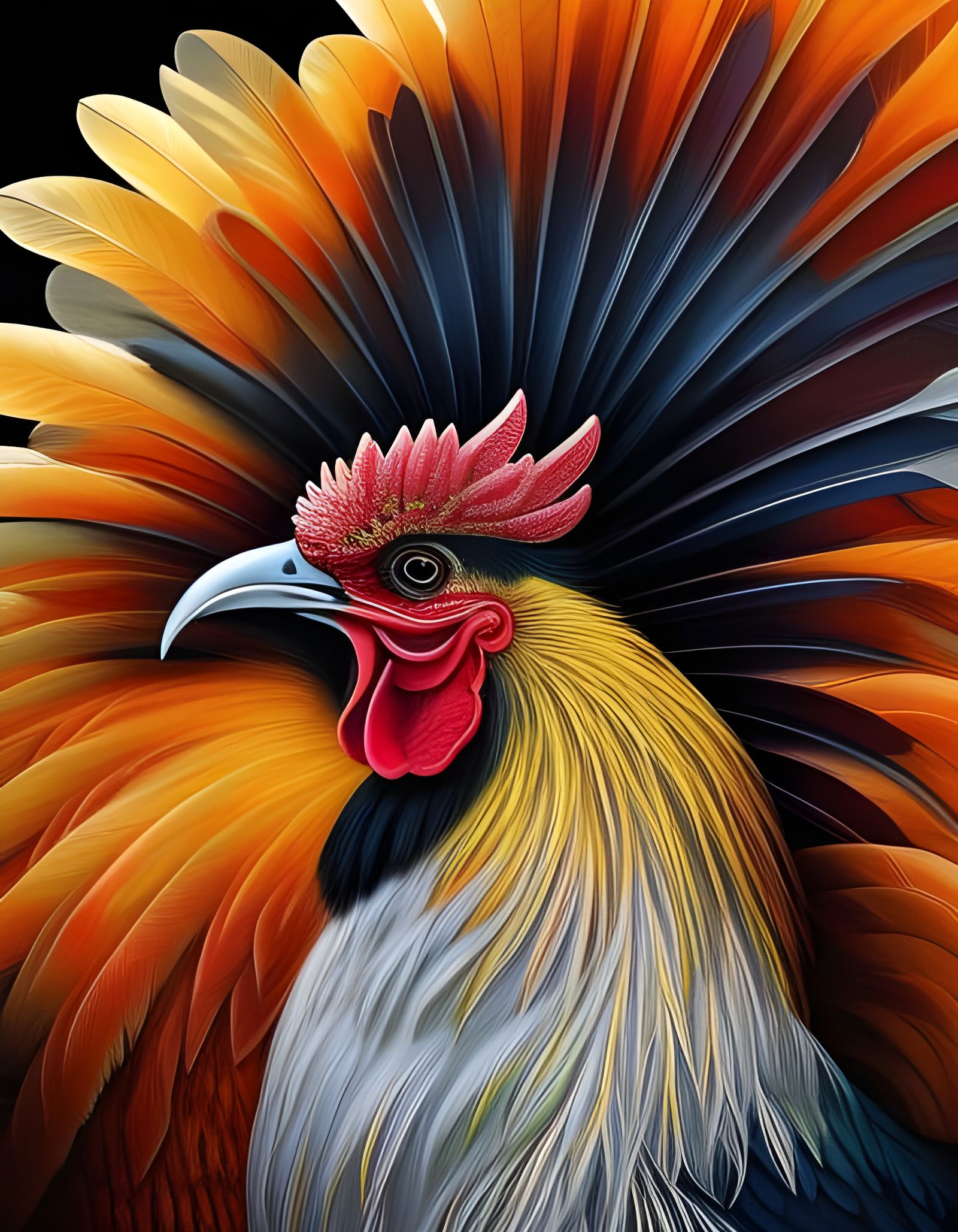 Stately Rooster - AI Generated Artwork - NightCafe Creator