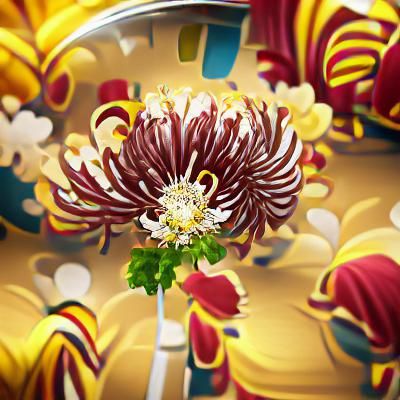 Chrome Chrysanthemum in High Definition