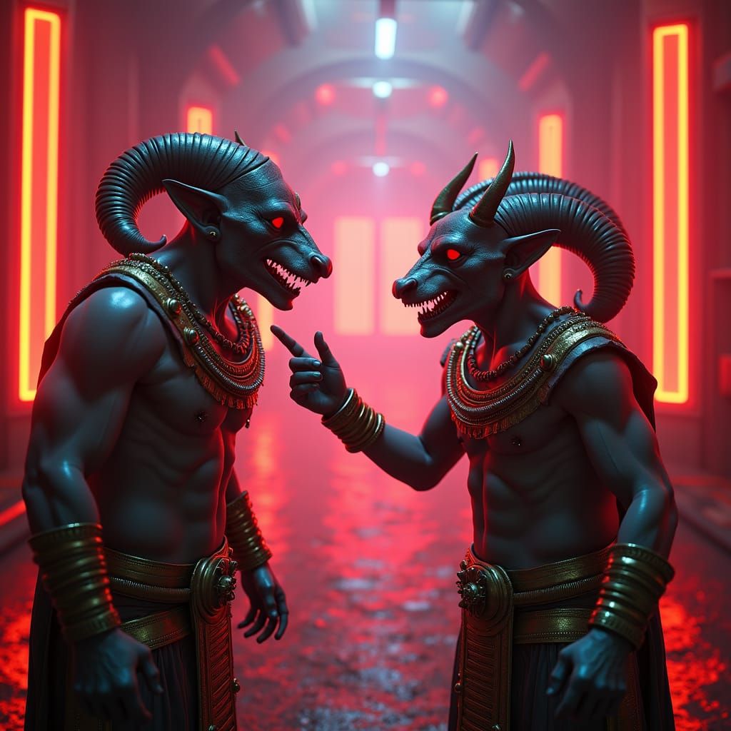 egyptian jesters confronting the machine elves and teaching ...