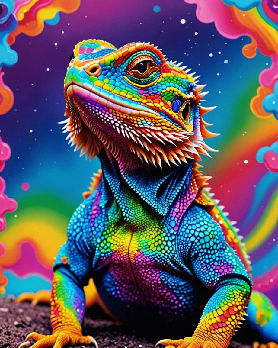 Lisa Frank's Bearded Dragon