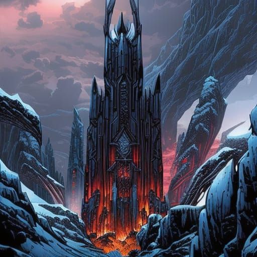 Ents attacking Isengard