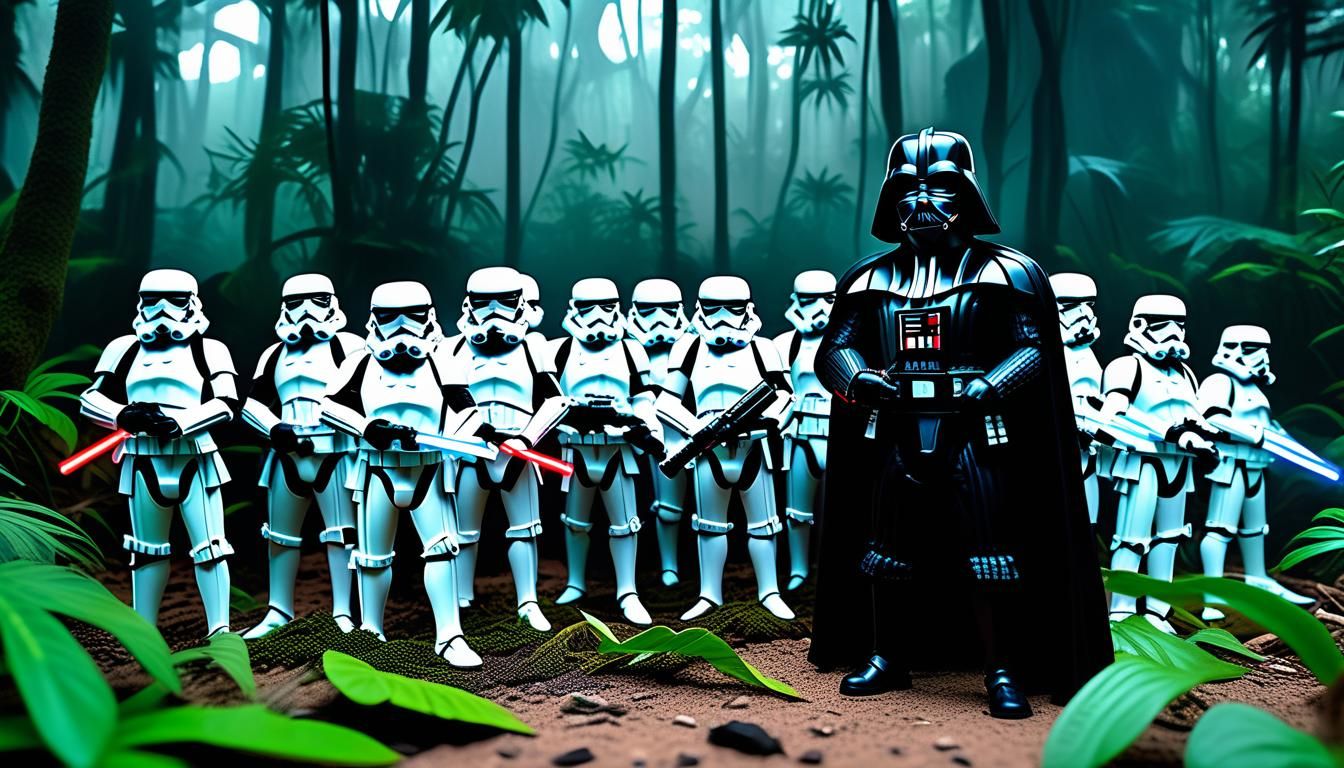 Darth Vader with Stormtroopers Army - AI Generated Artwork - NightCafe ...
