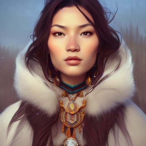 Eskimo woman - AI Generated Artwork - NightCafe Creator