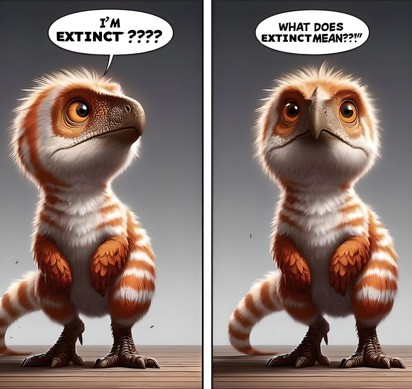"I'm Extinct?!" "What does 'extinct' mean?!"