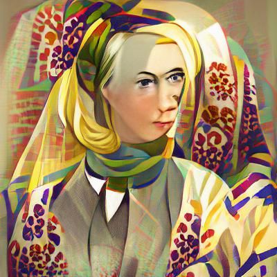 Lesya Ukrainka in a modern style of clothing