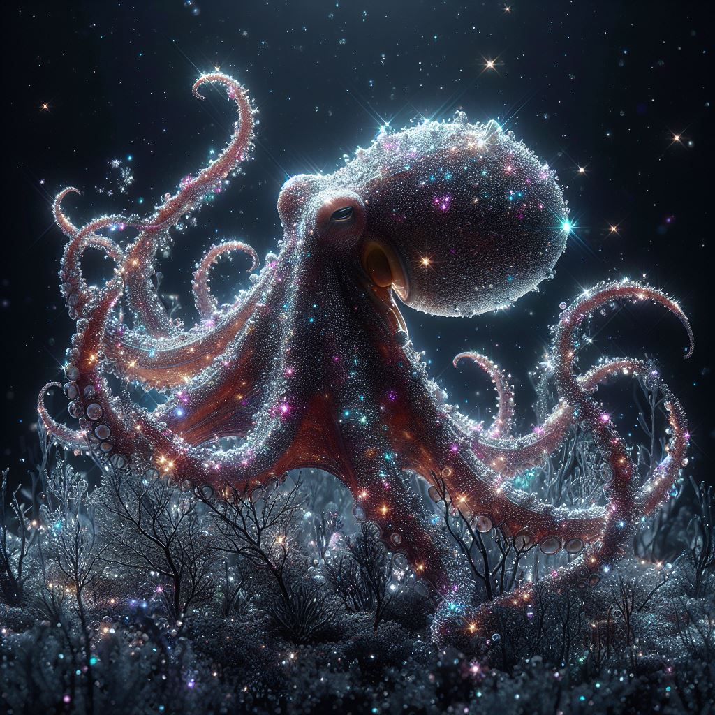Beautiful sparkly octopus