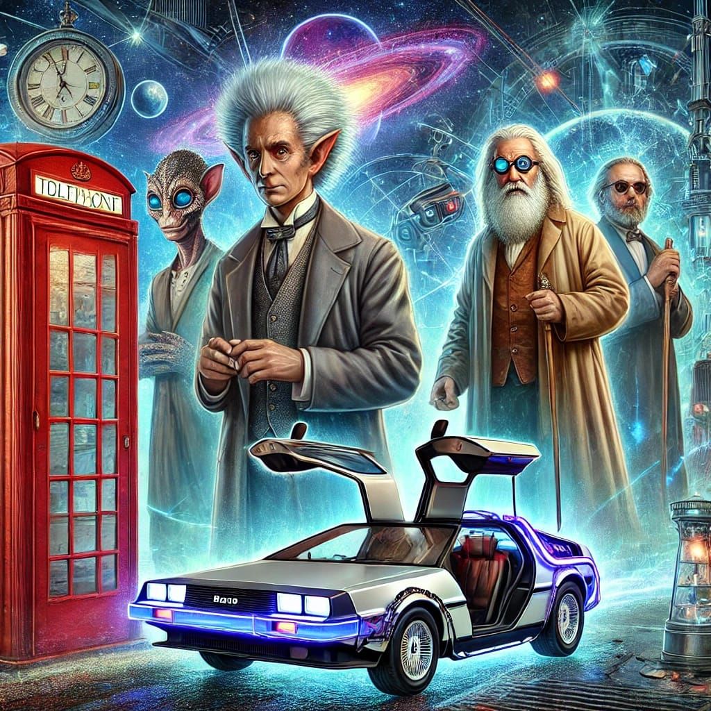 Party of 4: Dr Who, Sagan, JarJar, Doc Brown