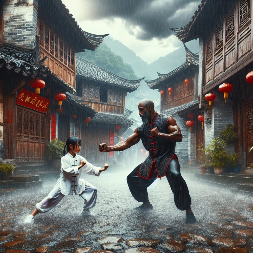 Master and Cute Apprentice; Kung-Fu!  by @Austin H