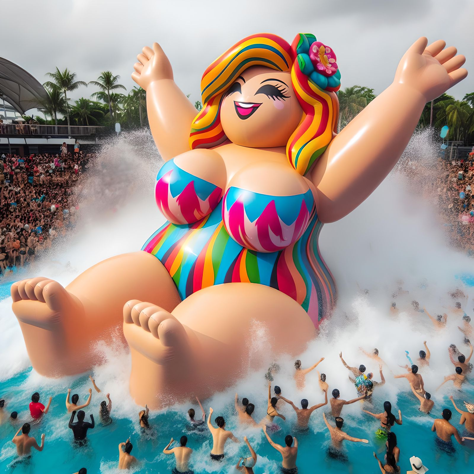 Waterpark giantess