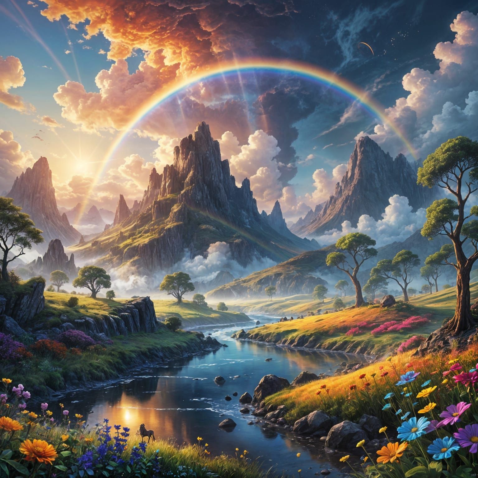 Rainbow on a mysterious planet  by @Mr Mrs Meadows