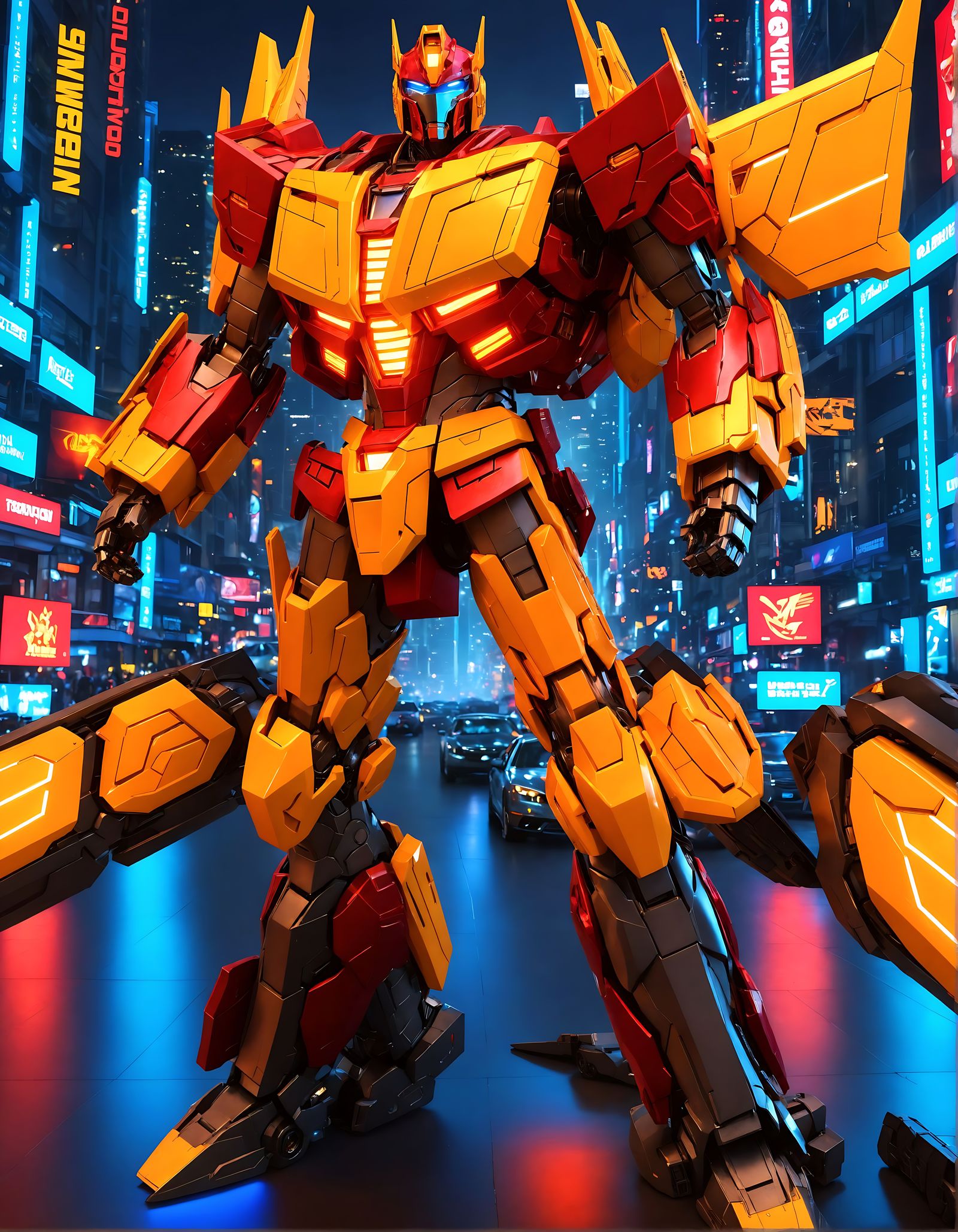 Rodimus Prime: Futuristic Autobot Leader in Cybert... - AI Art