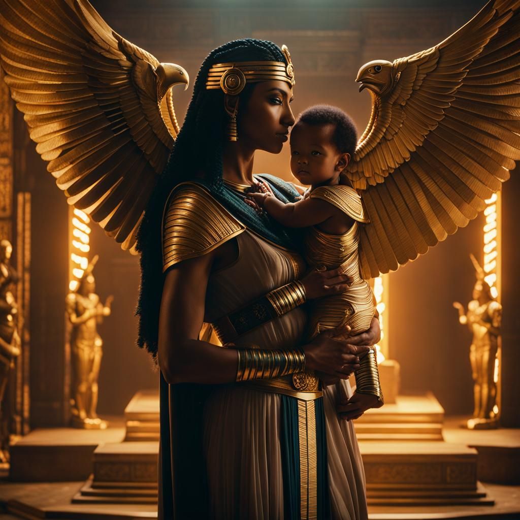 Isis and Horus  by @The Dreamdancer