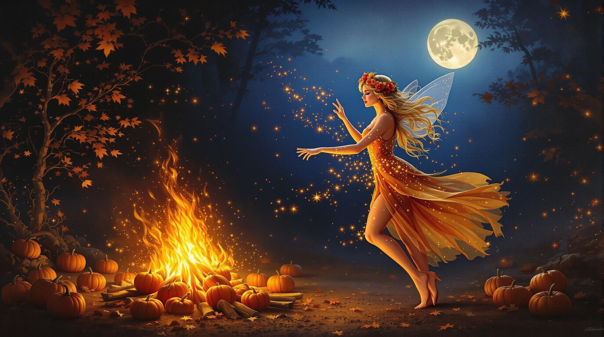 Emberwing Fairy of the Harvest Moon