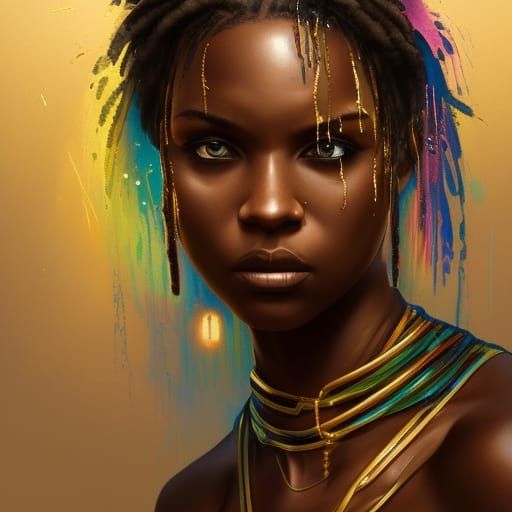 Black girl artist - AI Generated Artwork - NightCafe Creator