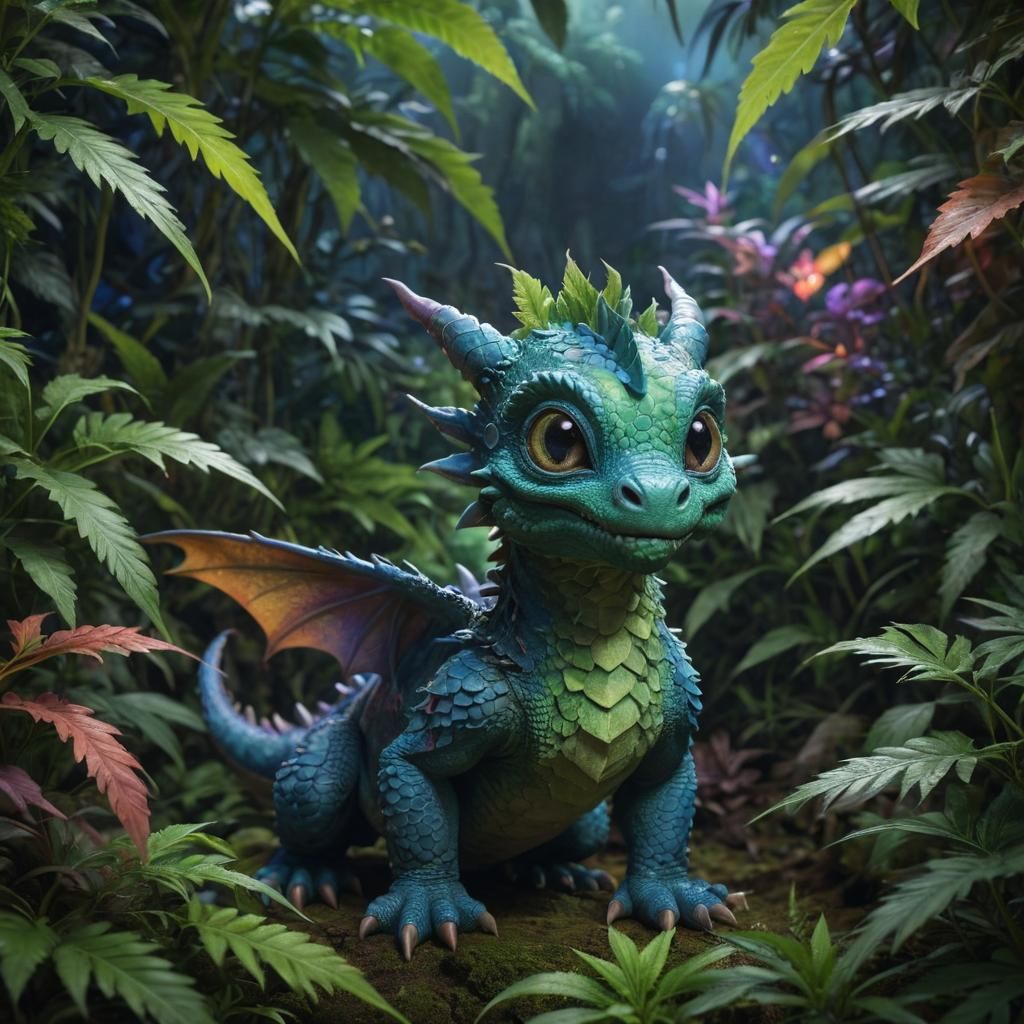 A 3D render of a mixed media illustration of an adorable bab...