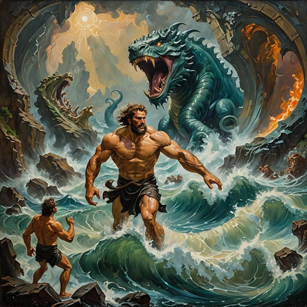 Standing between Scylla and Charybdis. - AI Generated Artwork ...