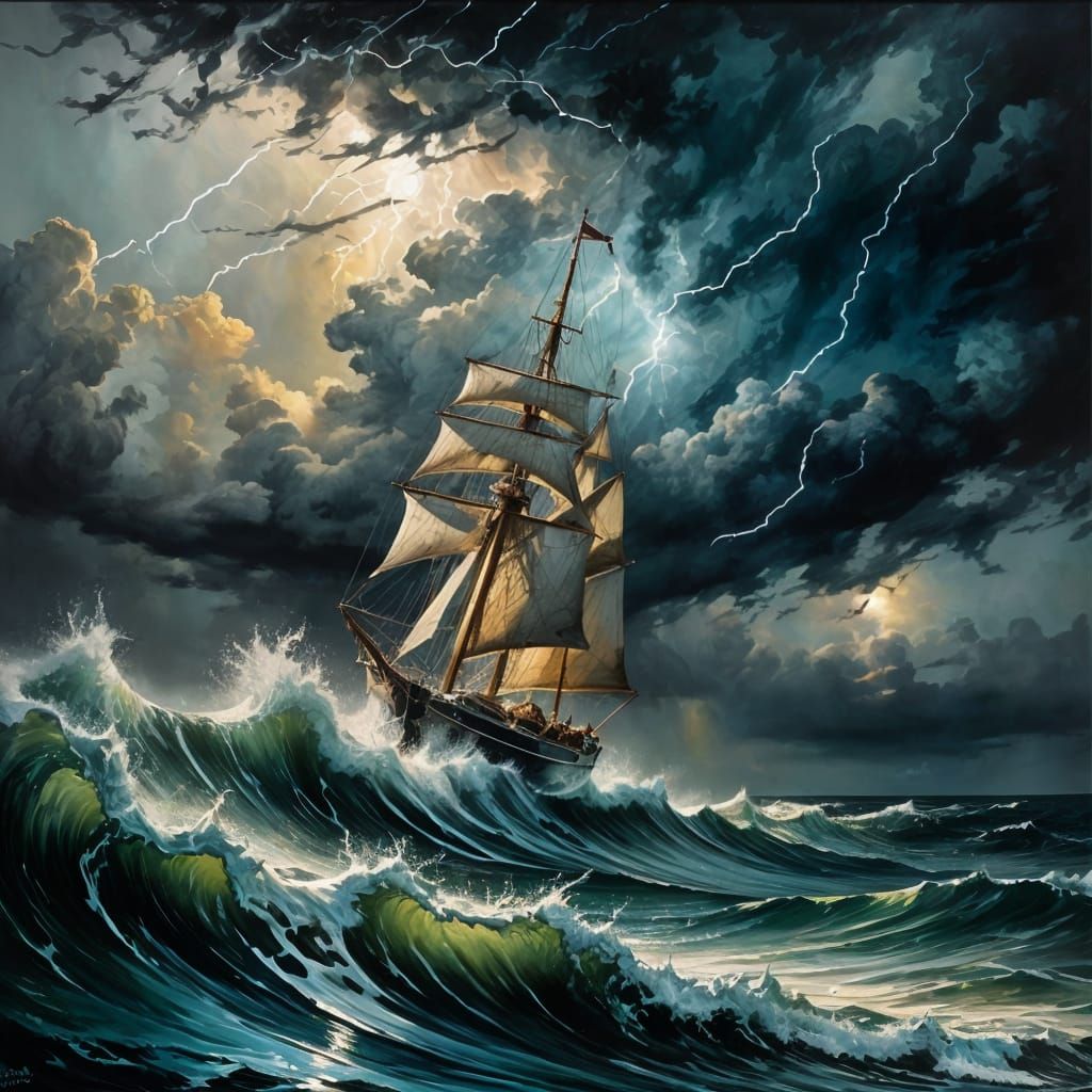 Sailing in a Storm  by @Vic Williams