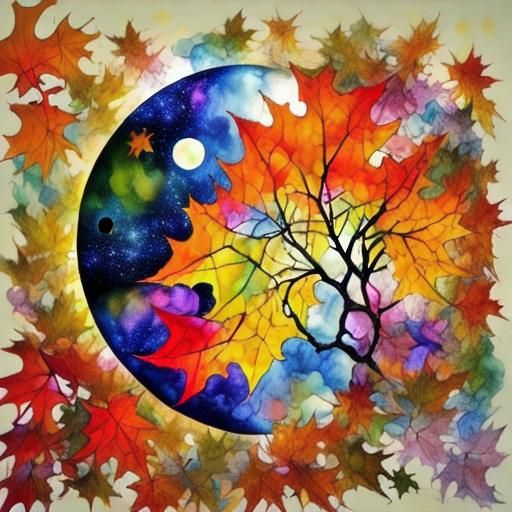 <lora:Ink-A Blue Pencilv10:1.0> Autumn moon :: philosophical molecular tessellation :: catacoustic reflections :: double exposure :: metapho...