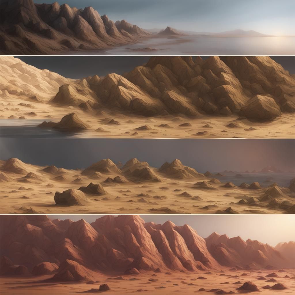 From rough to smooth texture gradation of environment, hyperrealistic ... image.