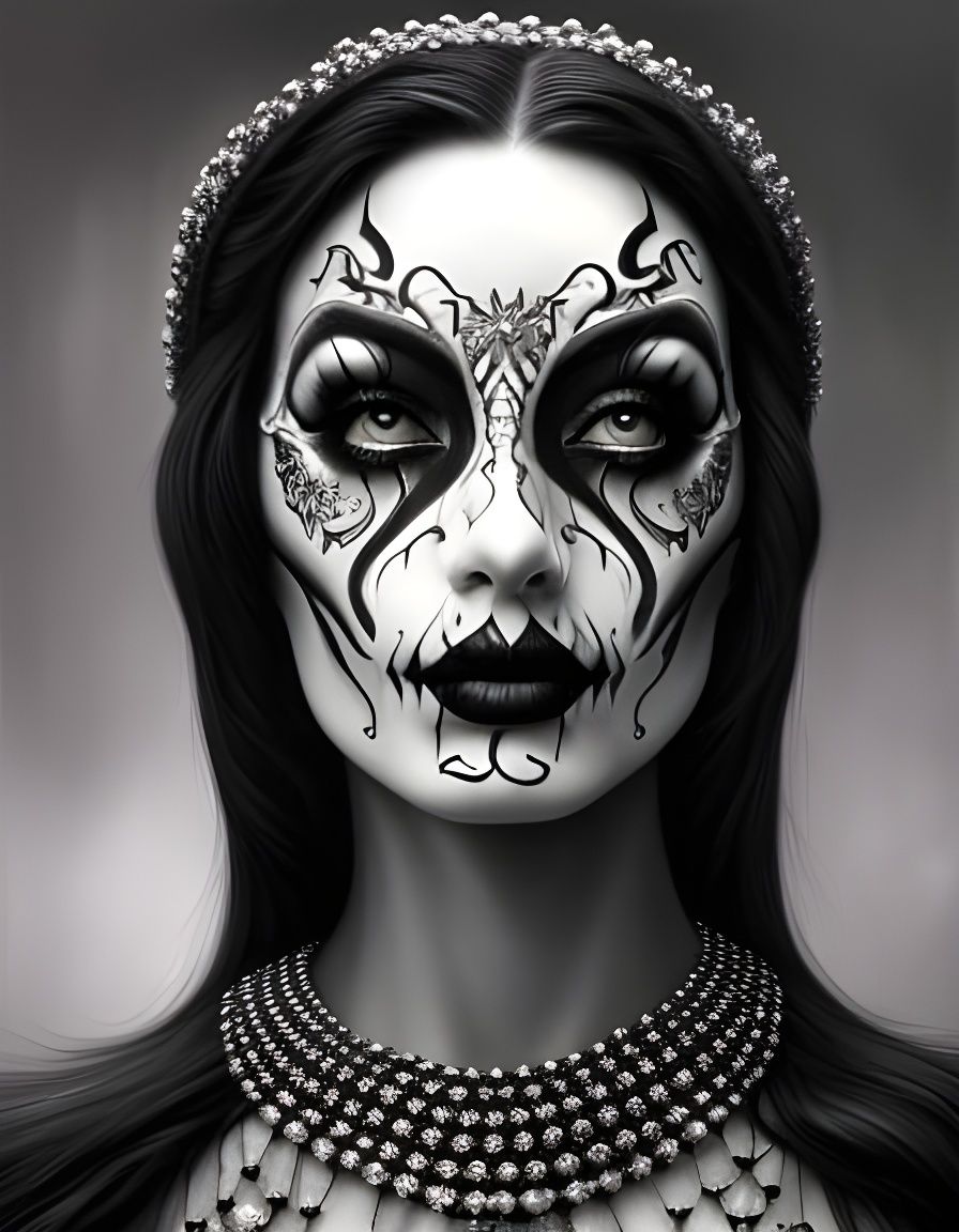 black face tattoo - AI Generated Artwork - NightCafe Creator