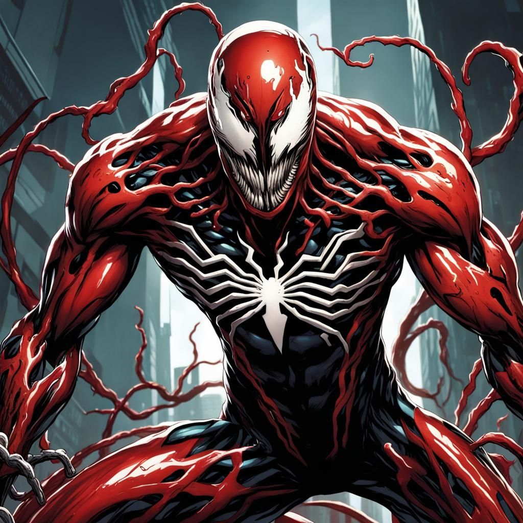 Carnage symbiote bonded with Ultron - AI Generated Artwork - NightCafe ...