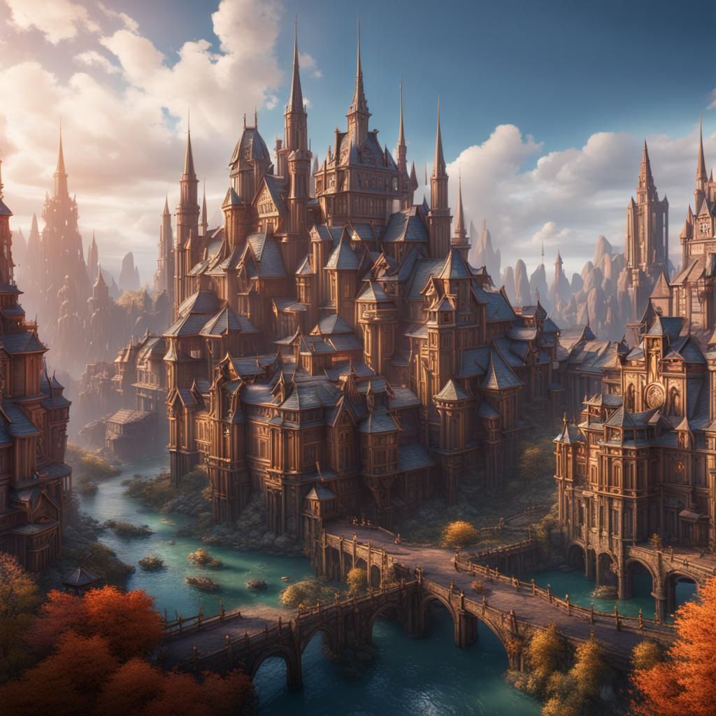 Colorful fantasy, capital city