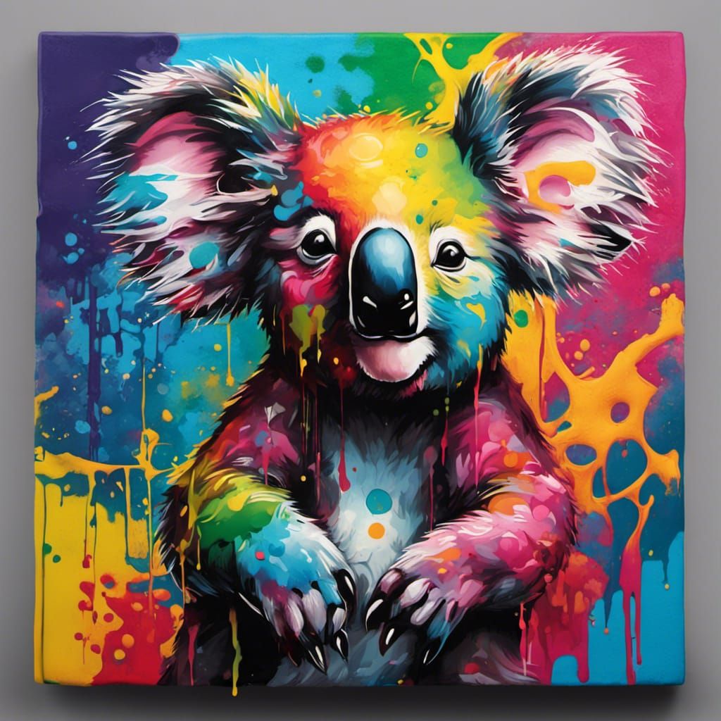 Quintessence Koala graffiti art, splash art, street art, spray paint ...