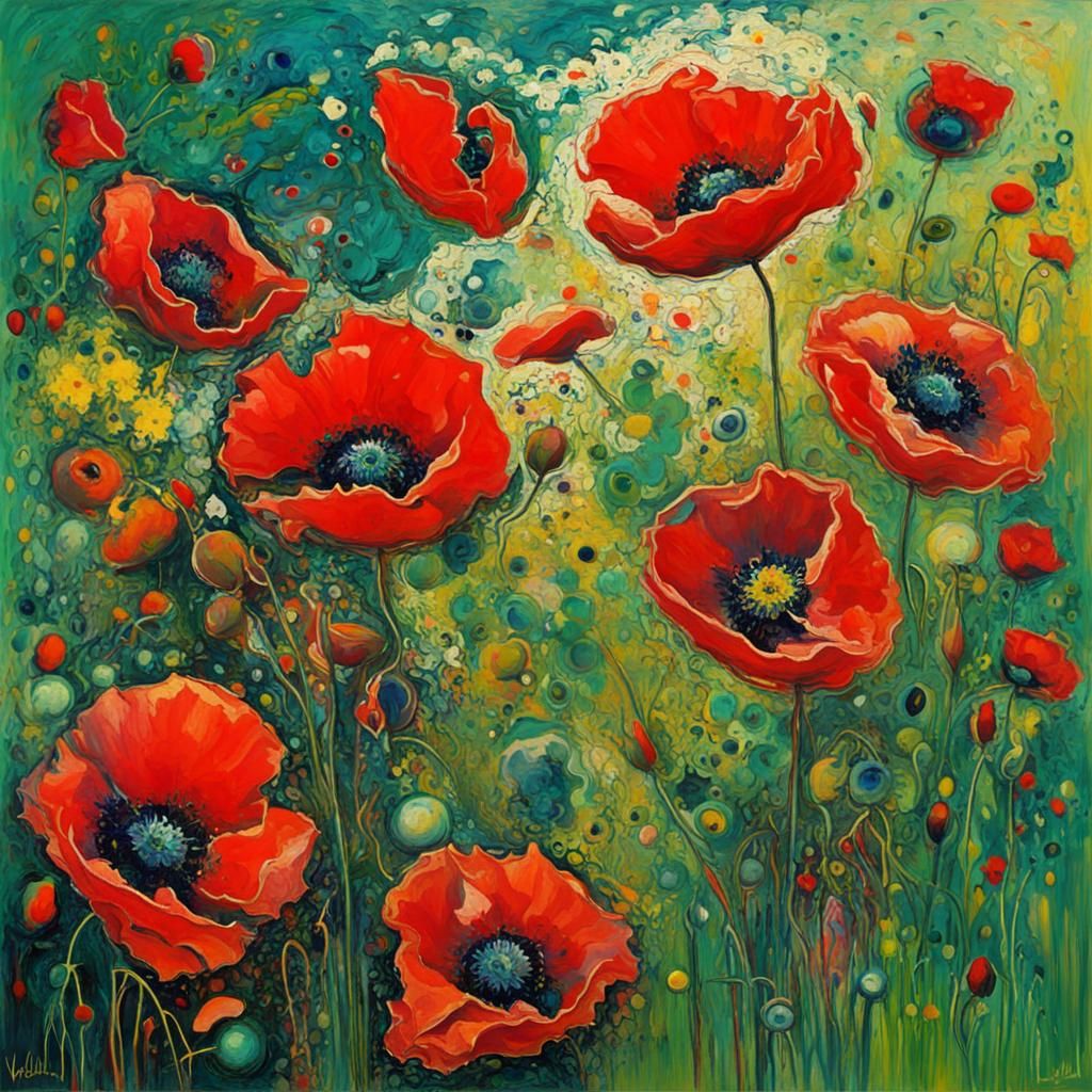red poppies   by @Altruistic Person