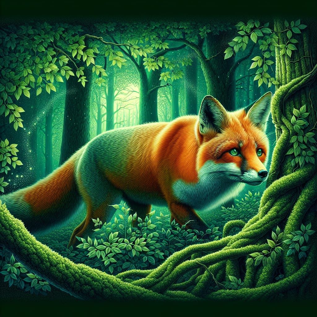 Fox in the forest