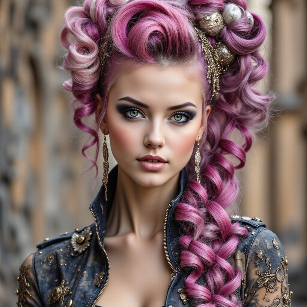 Unique Hairstyle with Creative Design