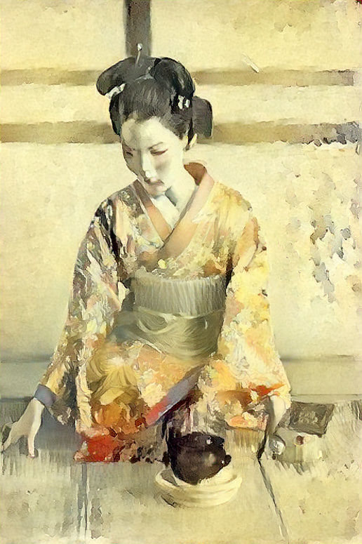 geisha serving tea