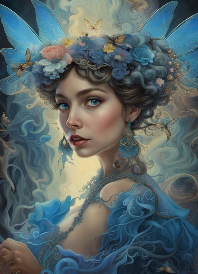 The blue fairy - AI Generated Artwork - NightCafe Creator