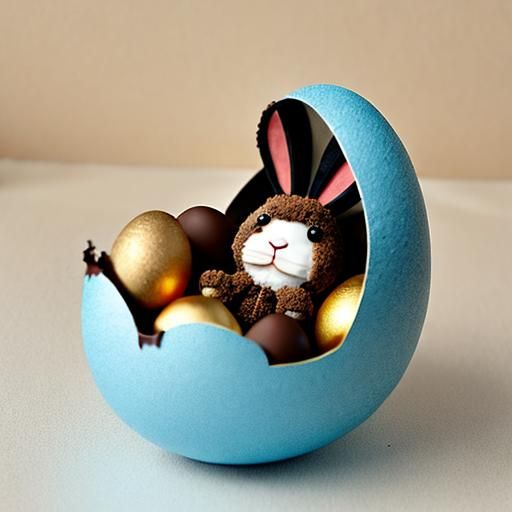 Easter Bunny hatching from an Easter Egg   by @Neelix