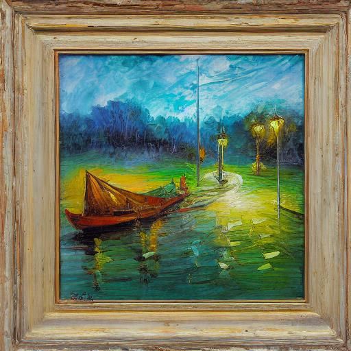 Palace Night Banquet: Persian Dancer in Expressionist Oil