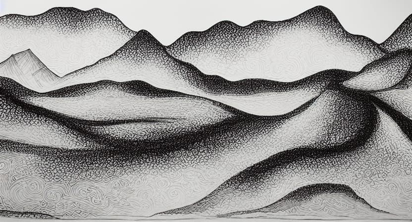 pen and ink landscape