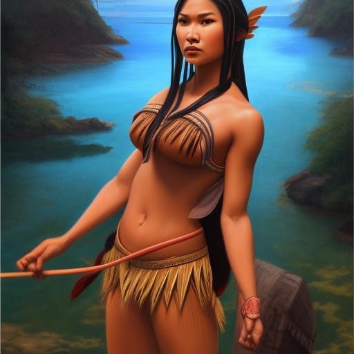 Maria Ozawa as Pocahontas.
Artwork by Dan Witz.

beautiful a...