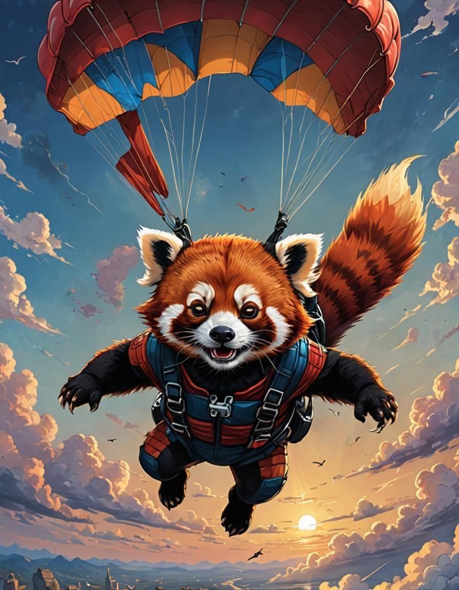 Red Randa with Parachute

  by @Piktor