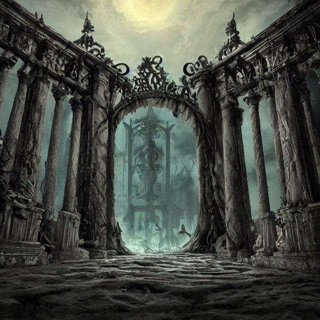 The Gates of the Underworld AI Generated Artwork NightCafe Creator