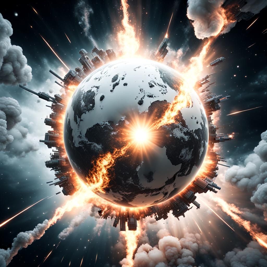 Glowing Orb of Gas in Digital Matte Painting