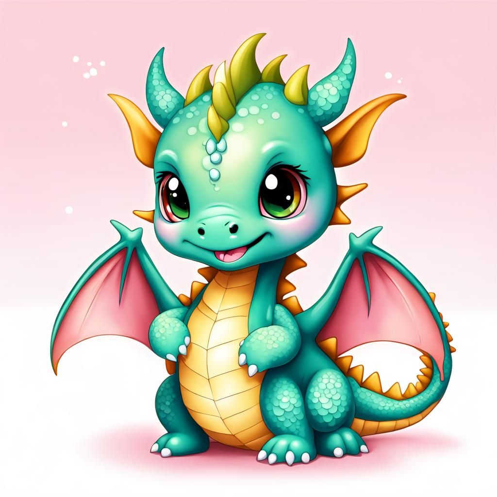 kawaii cute baby dragon