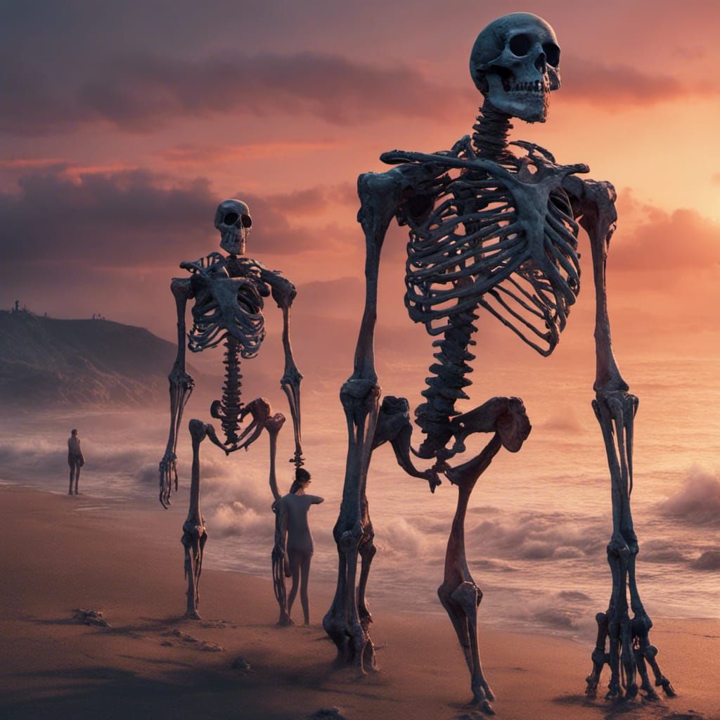 Skellingtons on da beach