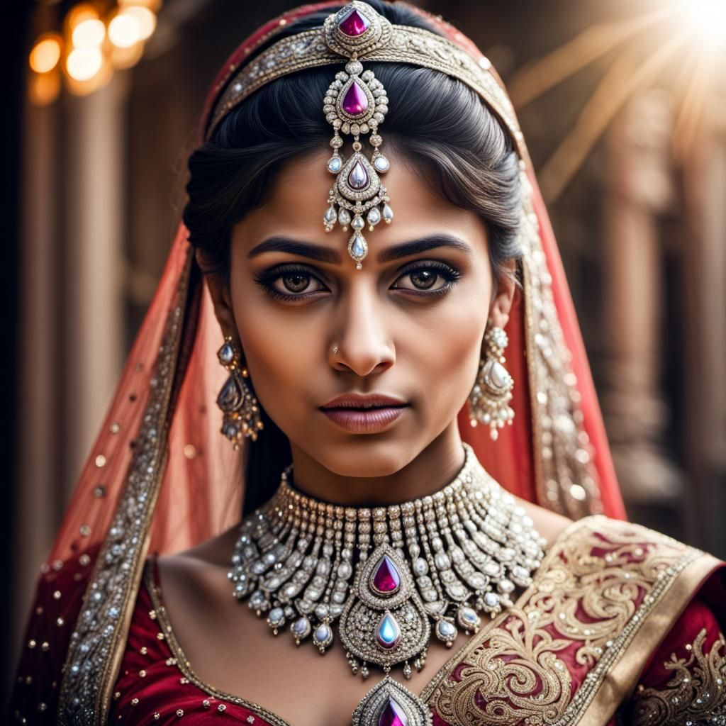 Beautiful Indian princess dazzling