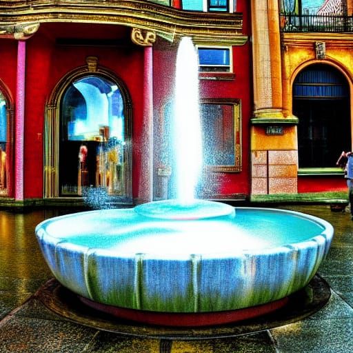 Fountain
Photorrealism 
HyperMaximalist;